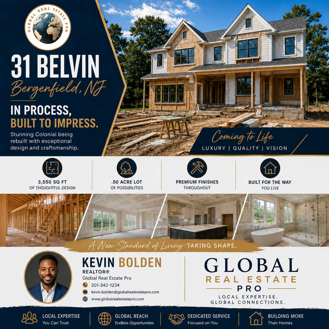 31 Belvin, Bergenfield NJ — In Process, Built to Impress social media graphic