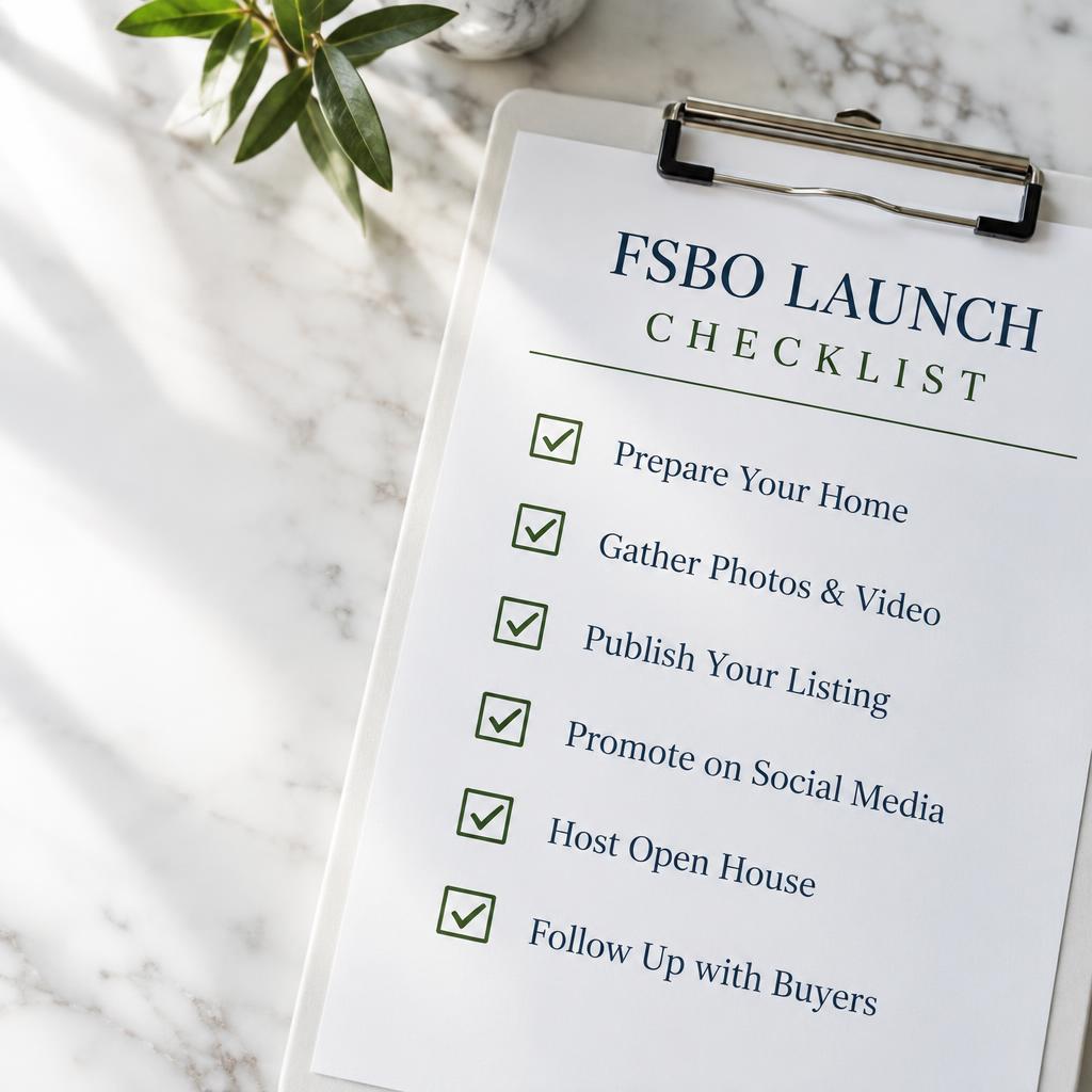A listing launch checklist graphic
